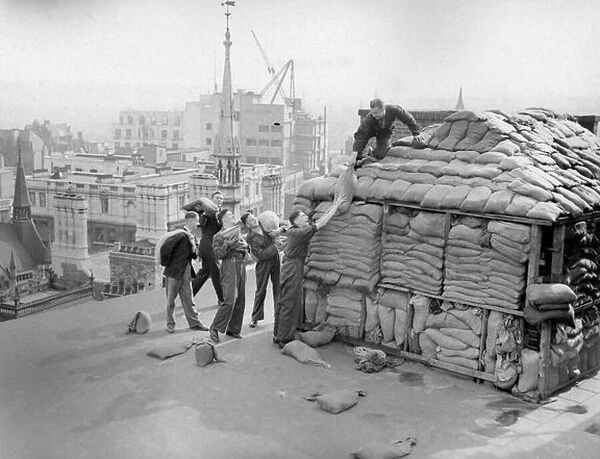 Sandpacking, Filling sandbags in Birmingham city centre in the months