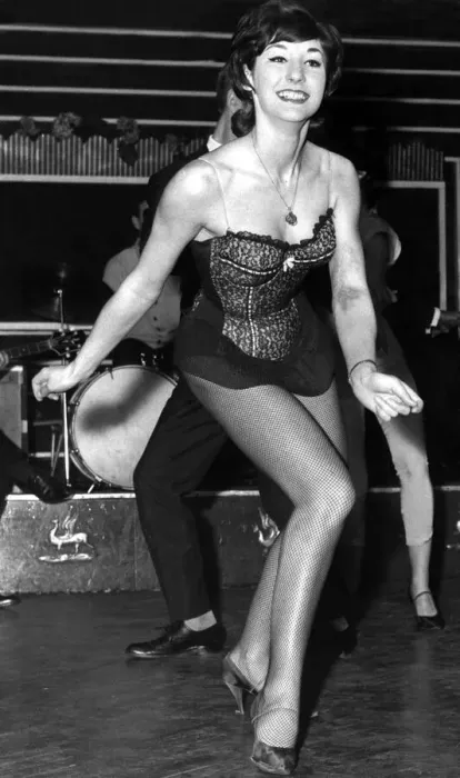 Framed Print : Sandra Gordon aged 18 demonstrates the Twist Showgirls at the Framed Print : Sandra Gordon aged 18 demonstrates the Twist Showgirls at the