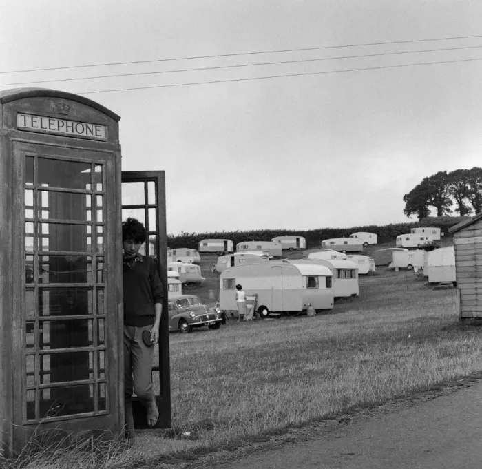 Framed Print : Sandy Bay Caravan site, near Exmouth, Devon. 14th July 1961 Framed Print : Sandy Bay Caravan site, near Exmouth, Devon. 14th July 1961