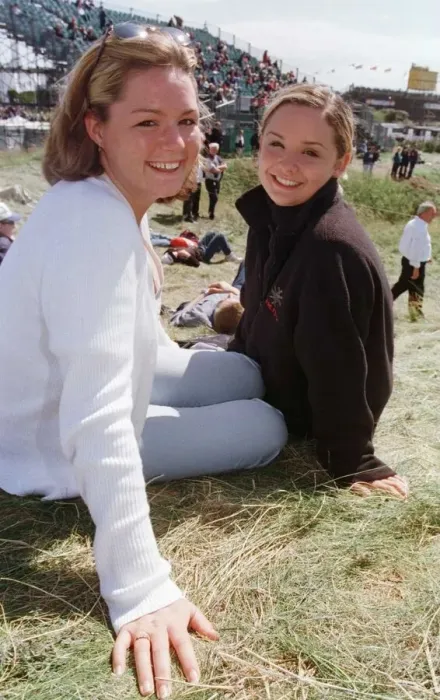 Framed Print : Sandy Cheetham and Jenny Schofield July 1998 British Open golf fans Royal Birkdale