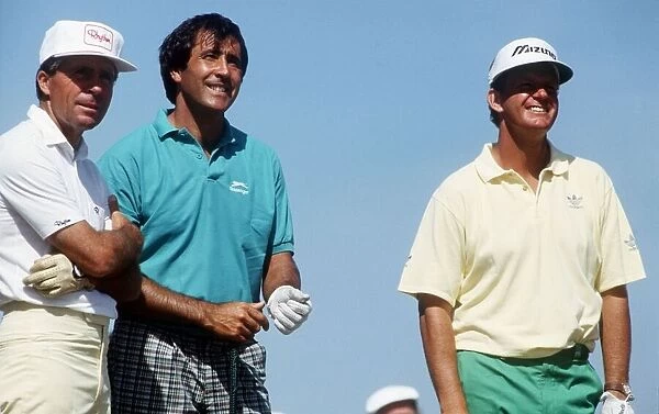 Sandy Lyle with Gary Player & Seve Ballesteros July 1989