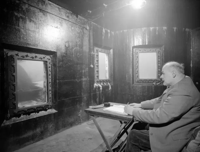 Framed Print : Sandy Phillips seen here at the Salmon Leap in Pitlochry recording the number of salmon Framed Print : Sandy Phillips seen here at the Salmon Leap in Pitlochry recording the number of salmon
