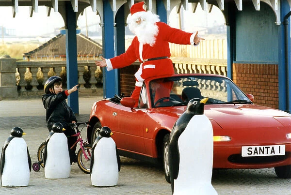 Santa arrived early in Redcar today and needed a little help to find his way home