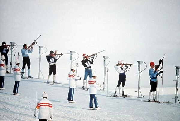Sapporo Winter Olympics February 1972 Biathalon relay M. T Nadig
