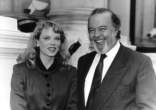 Sara Crowe Actress and Sir Peter Hall take a break from rehearsals of Twelth Night to