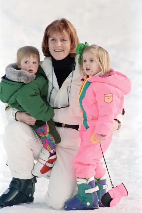 Framed Print : Sarah, The Duchess of York on holiday in Klosters with her daughters Princess Eugenie Framed Print : Sarah, The Duchess of York on holiday in Klosters with her daughters Princess Eugenie
