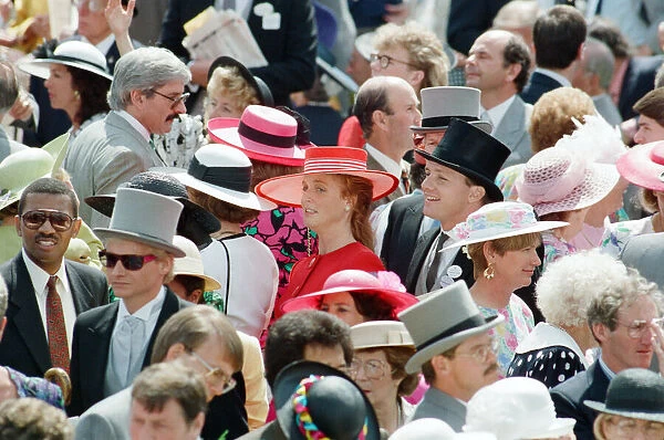 Sarah Ferguson, the Duchess of York attends the first day of the Ascot races
