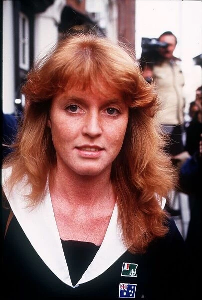 Sarah Ferguson at her office, March 1986