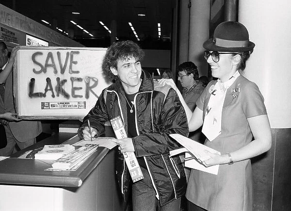 Save Laker Airways sympathisers were signing a petition at Gatwick airport as well as