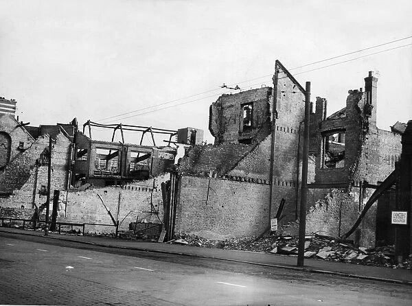Scene of destruction in King Edward Street, Hull after it was bombed by the German