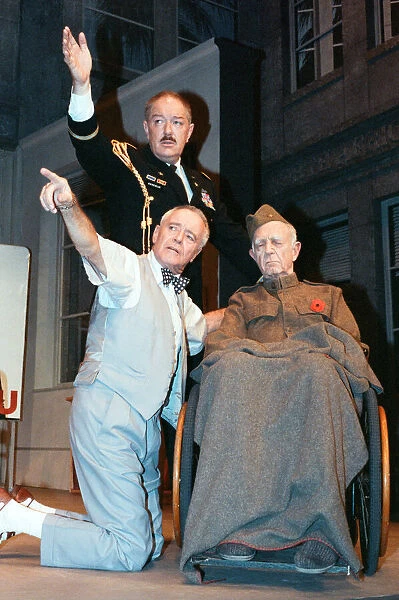 Scene fom the play Veterans Day at the Theatre Royal, Haymarket starring Michael Gambon