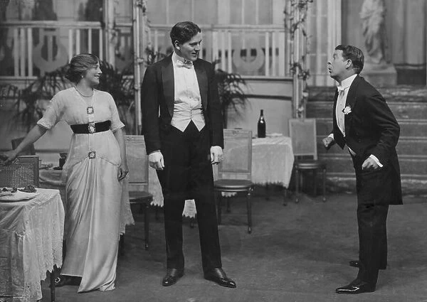 Scene from a London theatre production. Circa 1920