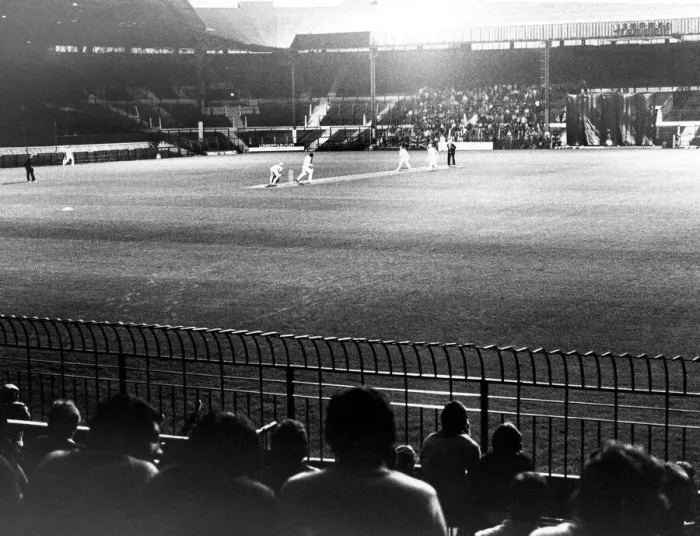 Framed Print : The scene at Manchester Uniteds Old Trafford football ground as Nottinghamshire
