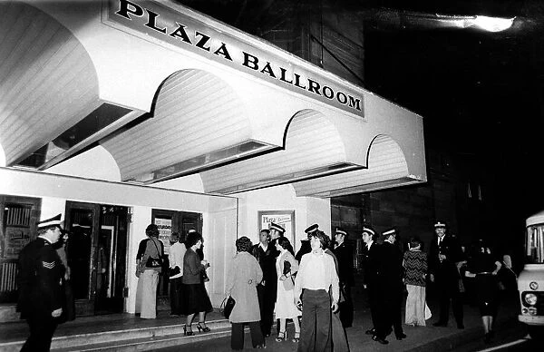Scene outside the Plaza dance Hall in Glasgow August 1977