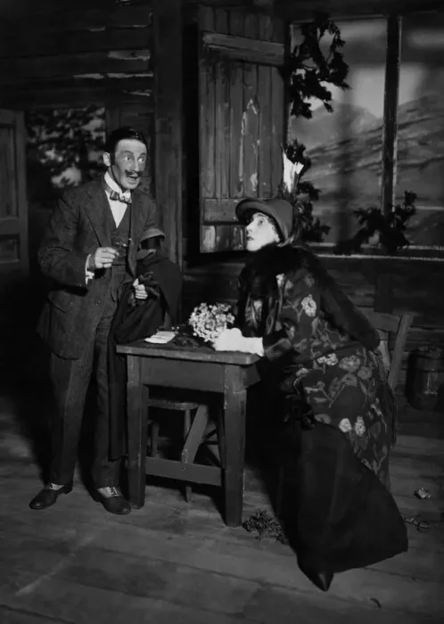 Framed Print : A scene from the play The Chalk Line'at the Queens theatre March 2nd