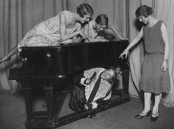 Scene from the play Charleys Aunt. 23 December 1925