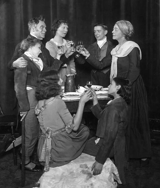 Scene from the play A Christmas Carol. 30 December 1930