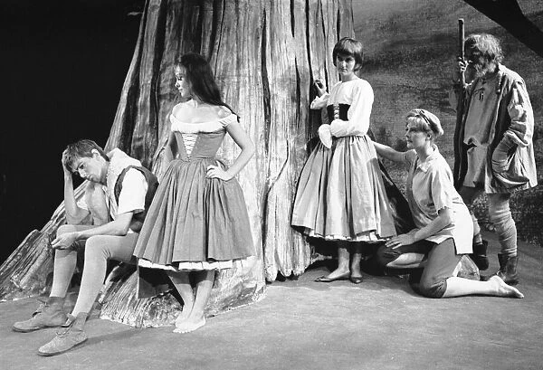 A scene from the RSC production of As You Like It. Left to right Peter McEmery as