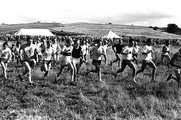 Scenes from the 1986 Alwinton Border Shepherds Show 12 October 1986 The fell race