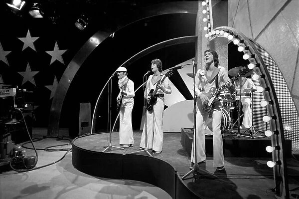 Scenes at BBC studios during the filming of the music television programme Top of