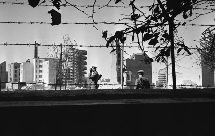 Framed Print : Scenes in Berlin shortly after the erection of the Berlin Wall Framed Print : Scenes in Berlin shortly after the erection of the Berlin Wall