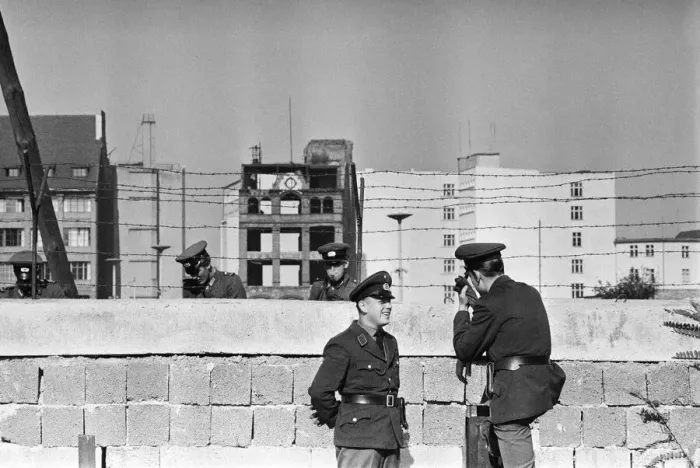 Framed Print : Scenes in Berlin shortly after the erection of the Berlin Wall Framed Print : Scenes in Berlin shortly after the erection of the Berlin Wall