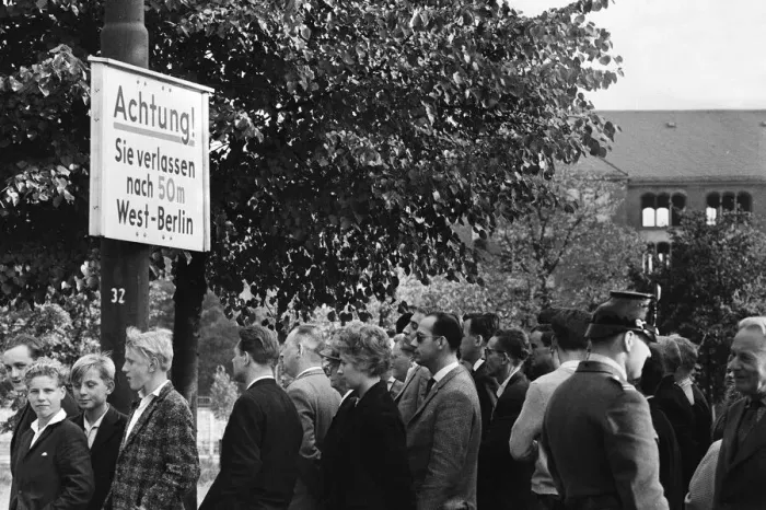 Framed Print : Scenes in Berlin shortly after the erection of the Berlin Wall Framed Print : Scenes in Berlin shortly after the erection of the Berlin Wall