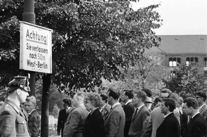 Framed Print : Scenes in Berlin shortly after the erection of the Berlin Wall Framed Print : Scenes in Berlin shortly after the erection of the Berlin Wall