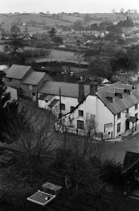 Framed Print : Scenes in Bishops Castle, Shropshire. 21st January 1964