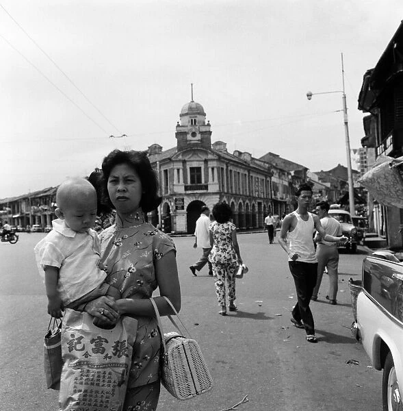 Scenes in Chinatown, Singapore. 6th February 1962