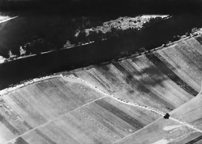 Framed Print : Scenes of the escape roads between Falaise area and Seine