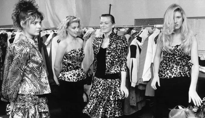 Framed Print : Behind the Scenes at fashion show, Cambridge, 24th September 1987