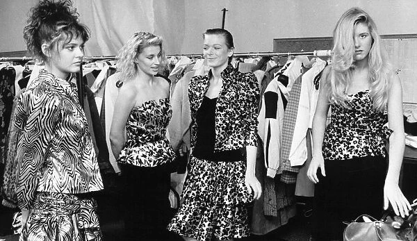 Behind the Scenes at fashion show, Cambridge, 24th September 1987