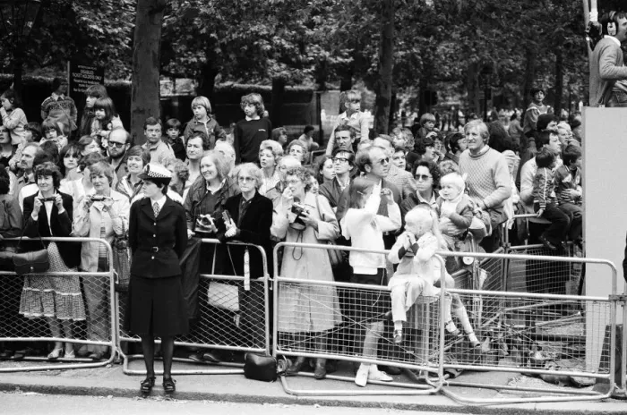 Framed Print : Scenes of great activity in The Mall as a rehearsal for the Royal Wedding takes place