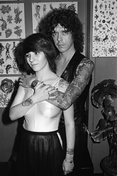 Scenes inside a tattoo parlour. 28th May 1981