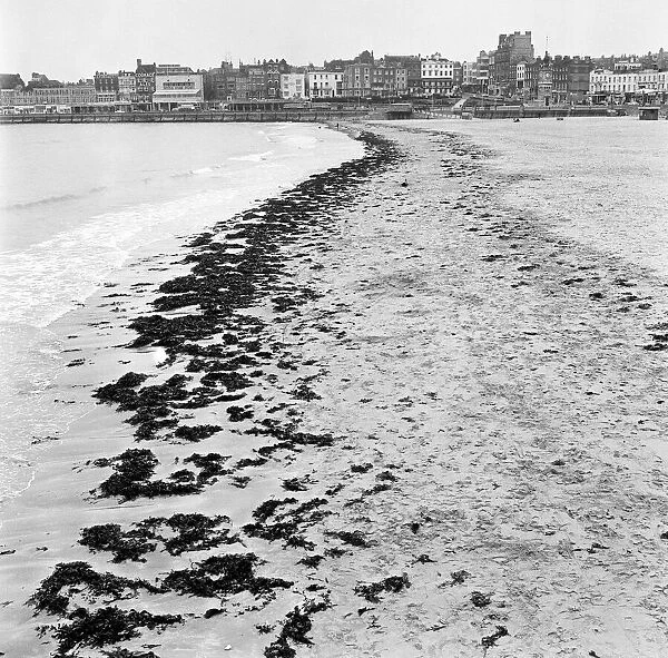 Scenes in Margate, Kent, during Good Friday. A deserted beach. 27th March 1964
