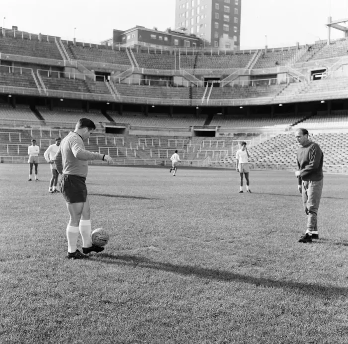 Framed Print : Behind the scenes at Real Madrid Football Club, Santiago Bernabeu Stadium, Madrid, Spain
