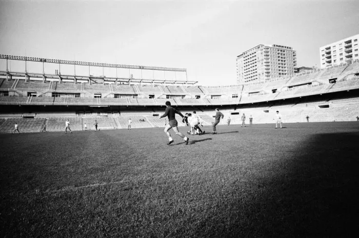 Framed Print : Behind the scenes at Real Madrid Football Club, Santiago Bernabeu Stadium, Madrid, Spain