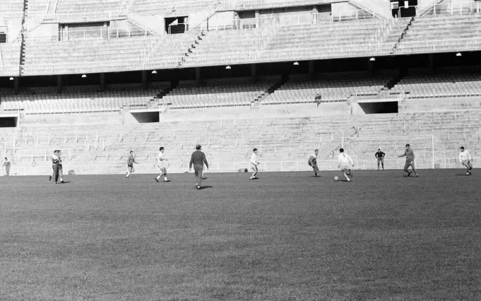 Framed Print : Behind the scenes at Real Madrid Football Club, Santiago Bernabeu Stadium, Madrid, Spain