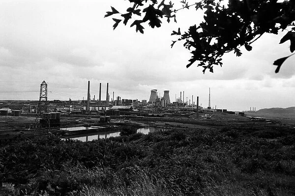 Scenes at Swansea Docks, Wales. Views of Port Talbot Steelworks. 7th August 1967