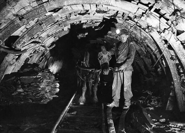 Scenes unederground at Newstead mine, Nottingham. 1963 P017746