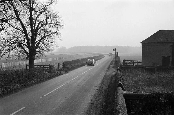 Scenes at Westerham Hill, Kent. 9th January 1964