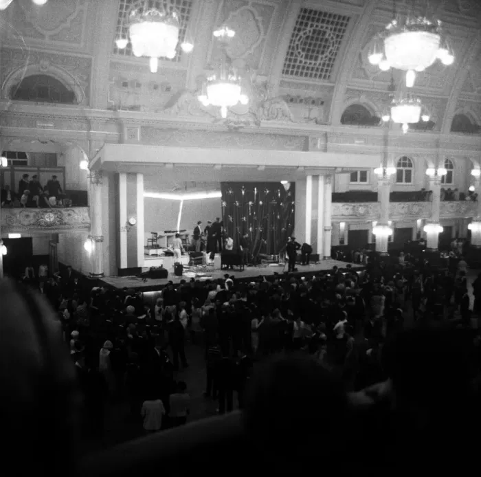 Framed Print : Scenes at the Winter Gardens in Blackpool after riots broke out during the Rolling Stones Framed Print : Scenes at the Winter Gardens in Blackpool after riots broke out during the Rolling Stones