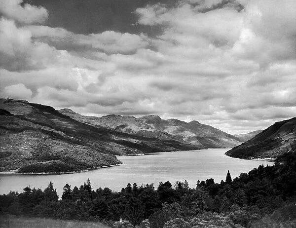 A scenic view of Loch Long, looking towards Arrochar 24th August 1946
