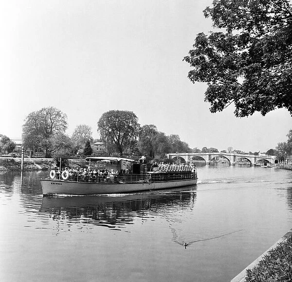 Scenic view of Richmond, along the River Thames, in south west London. 13th May 1954