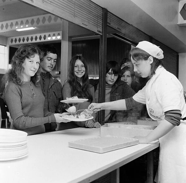 School meals are fab at Eston Grange School. 1971