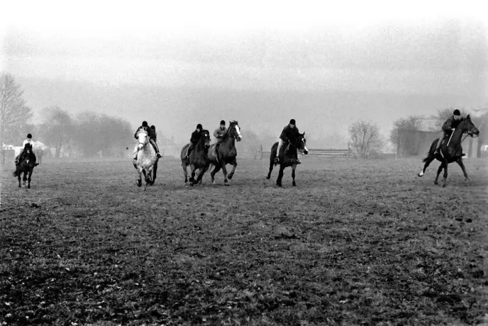 Framed Print : School for training jockey. The apprentices training centre for jockeys is at Kenilworth