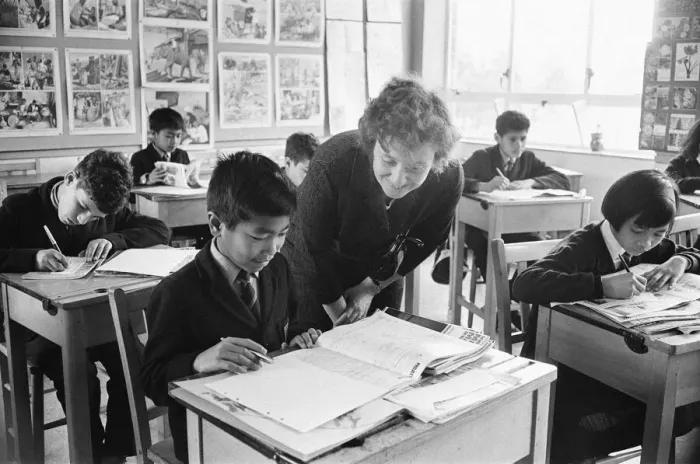 Framed Print : Schoolchildren in Language Class at Pestalozzi Village for Children in Sedlescombe