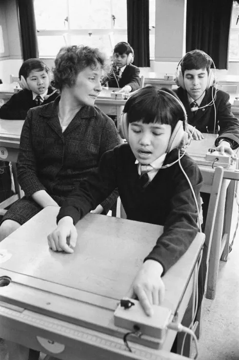 Framed Print : Schoolchildren in Language Class at Pestalozzi Village for Children in Sedlescombe