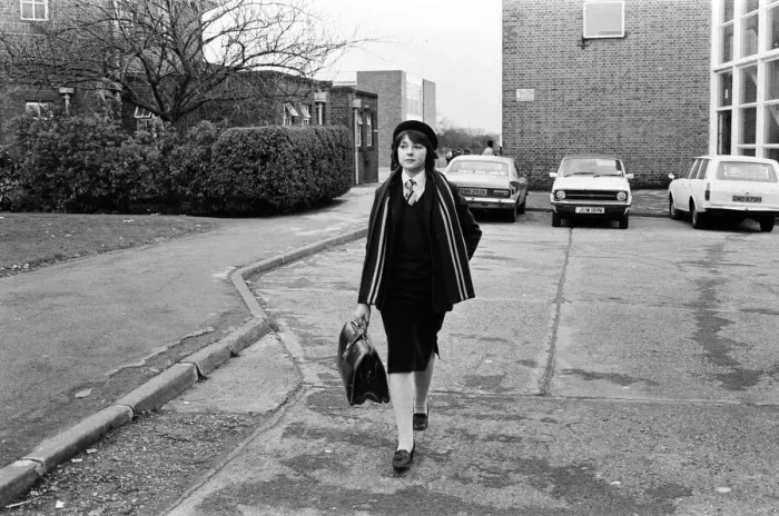 Framed Print : Schoolgirl Laura Goldsmith transforms into a punk rocker. 18th December 1980 Framed Print : Schoolgirl Laura Goldsmith transforms into a punk rocker. 18th December 1980